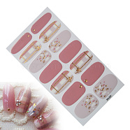 Full Cover Nail Art Stickers, Self-adhesive, For Nail Tips Decorations, Grid Pattern, Colorful, 10.5x5.7cm(MRMJ-Q084-PC357)