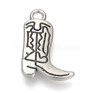 Tibetan Style Alloy Pendants, Cadmium Free & Lead Free, Boots, Antique Silver, 22x15x2.5mm, Hole: 2.5mm, about 440pcs/1000g(TIBE-Q075-18AS-LF)