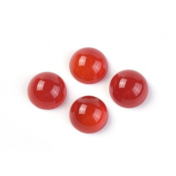 Natural Carnelian Cabochons, Half Round, 8x3.5~4.5mm