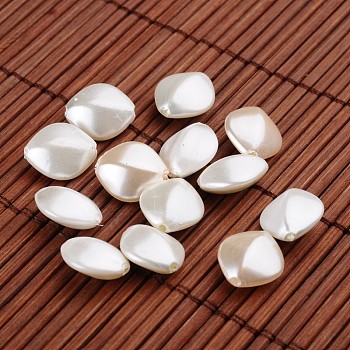 Oval Acrylic Imitation Pearl Beads, Mixed Color, 13x12x5mm, Hole: 0.5mm, about 1170pcs/500g