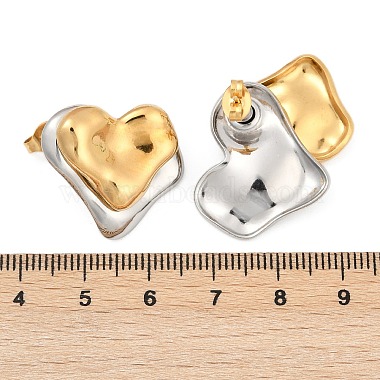 304 Stainless Steel Stud Earrings(EJEW-U045-04A-GP)-5