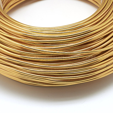 Round Aluminum Wire, Bendable Metal Craft Wire, for DIY Jewelry Craft  Making, Gold, 9 Gauge, 3.0mm, 25m/500g(82 Feet/500g)