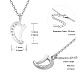 SHEGRACE Rhodium Plated 925 Sterling Silver Initial Pendant Necklaces(JN900A)-2