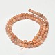 Round Natural Sunstone Beads Strands(G-I176-09-4mm)-2