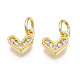 Brass Micro Pave Cubic Zirconia Charms(KK-N227-33G-04-NF)-1