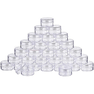 Column Plastic Bead Containers, Clear, 39x22mm, 30pcs/set(CON-BC0003-02)