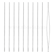 Stainless Steel Collapsible Big Eye Beading Needles, Seed Bead Needle, Beading Embroidery Needles for Jewelry Making, Stainless Steel Color, 4.5x0.03cm, 10pcs/box(STAS-UN0044-35)