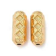 304 Stainless Steel Beads, Tube, Real 18K Gold Plated, 18.5x7.5x6.5mm, Hole: 2mm(STAS-I203-50G)