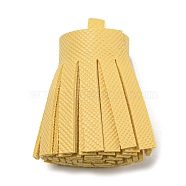 Imitation Leather Tassel Pendant Decorations, Gold, 36x20~25mm, Hole: 6x5.4mm(FIND-L013-A06)