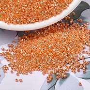MIYUKI Delica Beads, Cylinder, Japanese Seed Beads, 11/0, (DB1563) Opaque Mandarin Luster, 1.3x1.6mm, Hole: 0.8mm, about 10000pcs/bag, 50g/bag(SEED-X0054-DB1563)