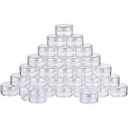 Column Plastic Bead Containers, Clear, 3.9x2.2cm, 30pcs/set(CON-BC0003-02)