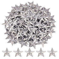 AHADEMAKER 200Pcs Iron Display Decorations, Metal Star Ornament, Platinum, 25x25x0.1mm(IFIN-GA0001-53)