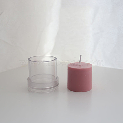 DIY Plastic Pillar Candle Molds, Candle Making Molds, for Resin Casting Epoxy Mold, Clear, 6.4x6.2cm(CAND-PW0001-015B)