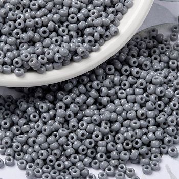 MIYUKI Round Rocailles Beads, Japanese Seed Beads, (RR498) Opaque Cement Gray, 8/0, 3mm, Hole: 1mm, about 2111~2277pcs/50g