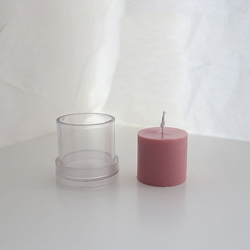 DIY Plastic Pillar Candle Molds, Candle Making Molds, for Resin Casting Epoxy Mold, Clear, 6.4x6.2cm
