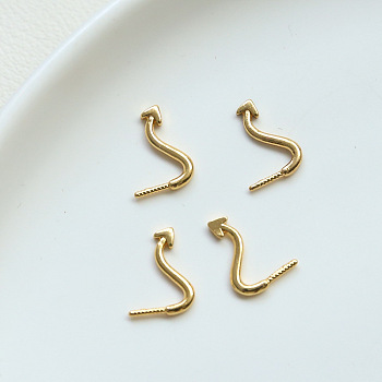 Brass Head Pins, for Ghost Witch Baroque Pearl Making, Demon Tail, Golden, 12x5mm