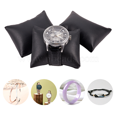 Imitation Leather Bracelet/Watch Pillow Jewelry Displays(BDIS-WH0003-02)-5