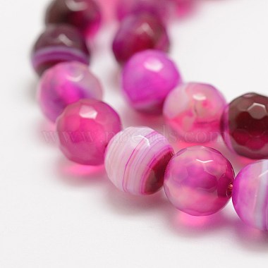 Faceted Natural Striped Agate/Banded Agate Beads Strands(G-F447-4mm-H08)-4