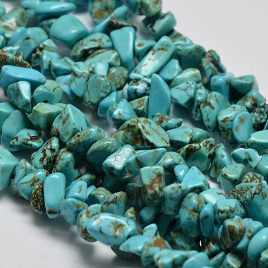 Dark Turquoise Chip Synthetic Turquoise Beads