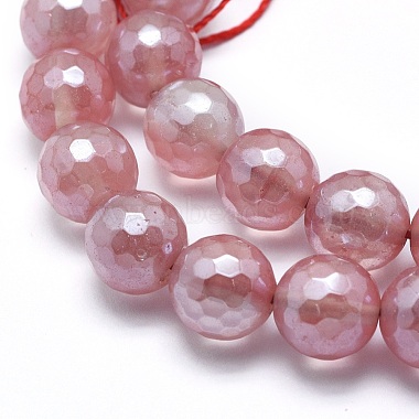Perles de verre de quartz de cerise galvanisées(G-O164-04-10mm)-3