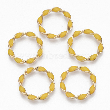 Light Gold Yellow Ring Alloy Linking Rings