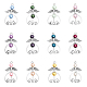 12pcs 12 pendentifs en perles de verre de couleur(PALLOY-AB00007)-1