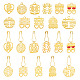 6 Sets Chinese Character Double Happiness Zinc Alloy Pendant Decorations(DIY-AR0002-93)-1