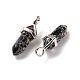 Synthetic Black Imperial Jasper Pendants(G-K329-19P)-3