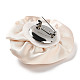 Flower Cloth with Plastic Pearl Brooch Pin(JEWB-K013-01P-05)-2
