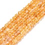 Handmade Millefiori Glass Bead Strands, Flower, Orange, 5.5~8x2.5mm, Hole: 1mm, about 64~67pcs/strand, 15.75 inch~16.34 inch(40~41.5cm)