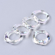 Transparent Resin Finger Rings, AB Color Plated, Clear AB, US Size 6 3/4(17.1mm)(X-RJEW-T013-001-E02)