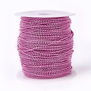 Iron Ball Chains, Soldered, with Spool, Electrophoresis, Hot Pink, 1.5mm, about 100yards/roll(91.44m/roll)(CH-F002A-02)