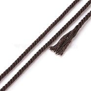 Cotton Cord, Braided Rope, with Paper Reel, for Wall Hanging, Crafts, Gift Wrapping, Coconut Brown, 1.2mm, about 27.34 Yards(25m)/Roll(OCOR-E027-01B-03)