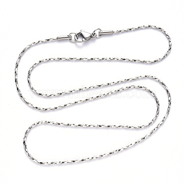 304 Stainless Steel Coreana Chain Necklace(NJEW-S420-006C-P)-3