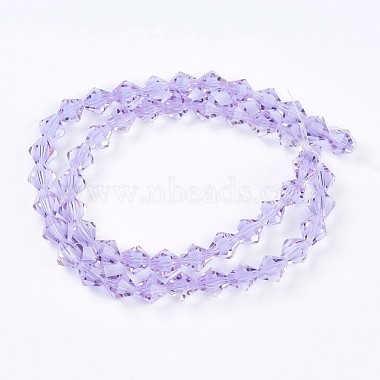 8mm Lilac Diamond Glass Beads