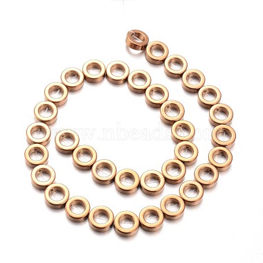Electroplated Non-magnetic Synthetic Hematite Bead Strands(G-E304-02)-2