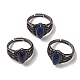 Natural Lapis Lazuli Horse Eye Adjustable Rings(RJEW-K271-05R-09)-1