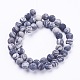 Chapelets de perles de pierre noire/soie noires naturelles(X-G-F520-57-6mm)-2