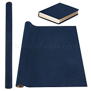 DIY Imitation Leather Fabric, with Paper Back, Kraft Cardboard Mailing Tubes and Handmade Soap Wrap Bands, Medium Blue, 430x1000mm, 1 sheet(DIY-OC0012-30F)