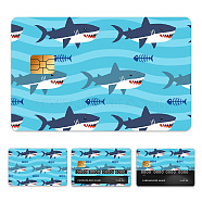 Plastic Waterproof Card Stickers, Self-adhesion Card Skin for Bank Card Decor, Rectangle, Fish, 140x190mm(STIC-WH0032-310)