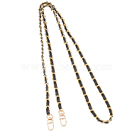 Zinc Alloy with PU Leather Chain Bag Strap, with Alloy Swivel Clasps, for Bag Replacement Accessories, Light Gold, 119x0.8cm(AJEW-WH0472-65KCG)