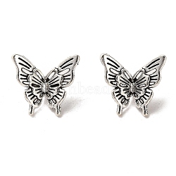 Tibetan Style Alloy Pendants, Cadmium Free & Lead Free, Butterfly, Antique Silver, 14x15x6.5mm, Hole: 1.8mm, about 1388pcs/1000g(FIND-C043-075AS)