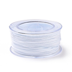 Macrame Cotton Cord, Braided Rope, with Plastic Reel, for Wall Hanging, Crafts, Gift Wrapping, White, 1mm, about 30.62 Yards(28m)/Roll(OCOR-H110-01A-20)