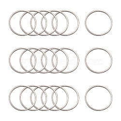 304 Stainless Steel Linking Ring, Ring, Stainless Steel Color, 25x0.8mm(STAS-S079-12C-A)