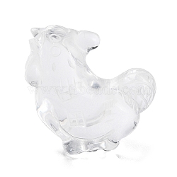 Synthetic Quartz Crystal Sculpture Display Decorations, for Home Office Desk, Chick, 11x23.5x23mm(DJEW-Q001-03)