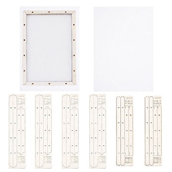 Basswood Assembled Paper Making Frame, with Gauze, Rectangle, PapayaWhip, 300x200mm