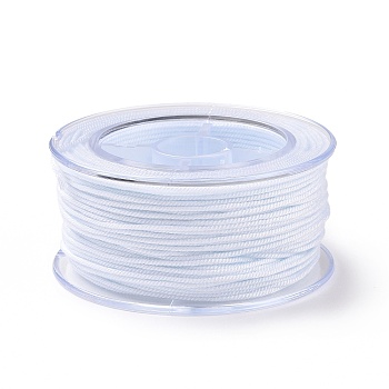 Macrame Cotton Cord, Braided Rope, with Plastic Reel, for Wall Hanging, Crafts, Gift Wrapping, White, 1mm, about 30.62 Yards(28m)/Roll