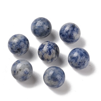 Natural Blue Spot Jasper No Hole Sphere Beads, Round, 12mm