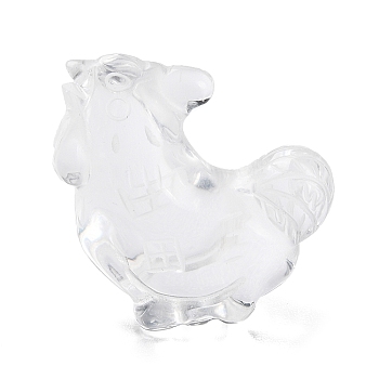 Synthetic Quartz Crystal Sculpture Display Decorations, for Home Office Desk, Chick, 11x23.5x23mm