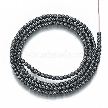 Chapelets de perles en hématite synthétique sans magnétiques(G-Q892-2mm)-3